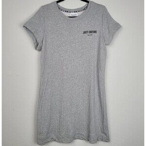 Juicy Couture Women's Size Large Gray Short Sleeve Midi Sweater Dress